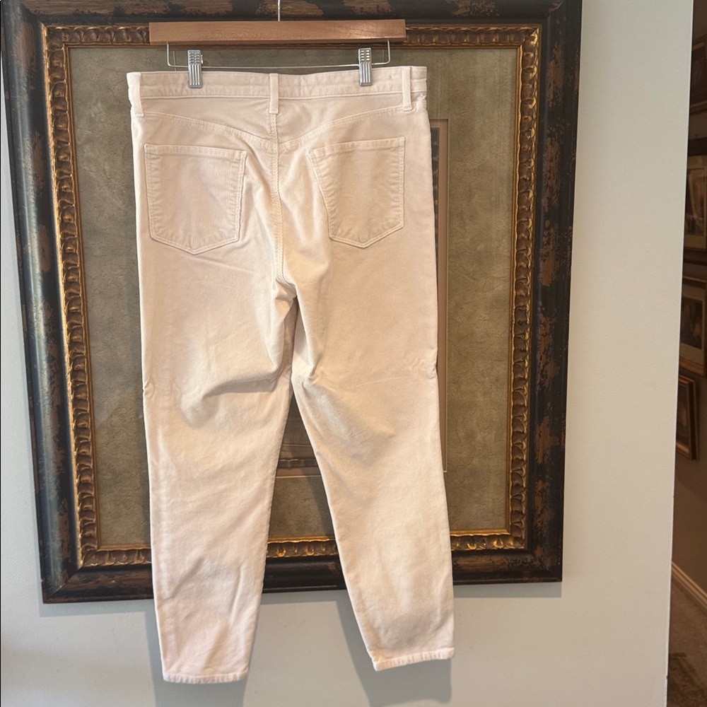 J Brand Women's Alana Light Cream Corduroy Ankle Jeans - Picture 4 of 9